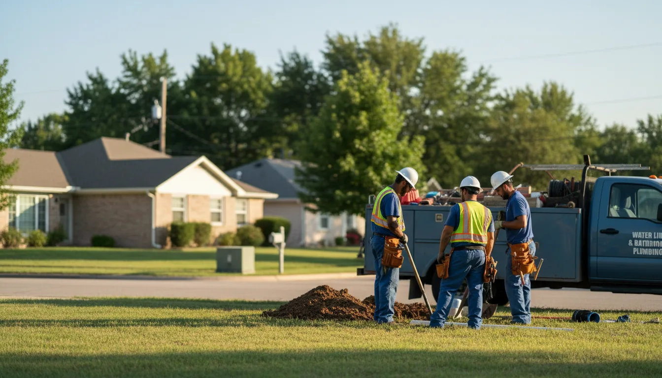 Residential water line and bathroom plumbing service in Quinton, AL